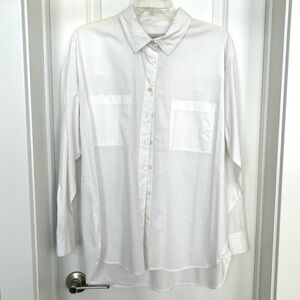 LOFT White Button-Up Blouse Womens NEW